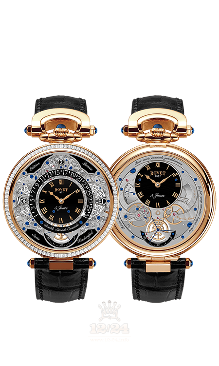 Bovet Fleurier Complications Watch ACQPR003-SB1 43 mm Pink gold Case Black Gray Dial