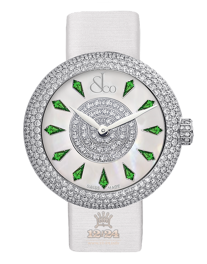 Jacob & Co Ladies Collection Watch BQ030.10.RH.KD.A 44 mm Stainless steel Case White Dial