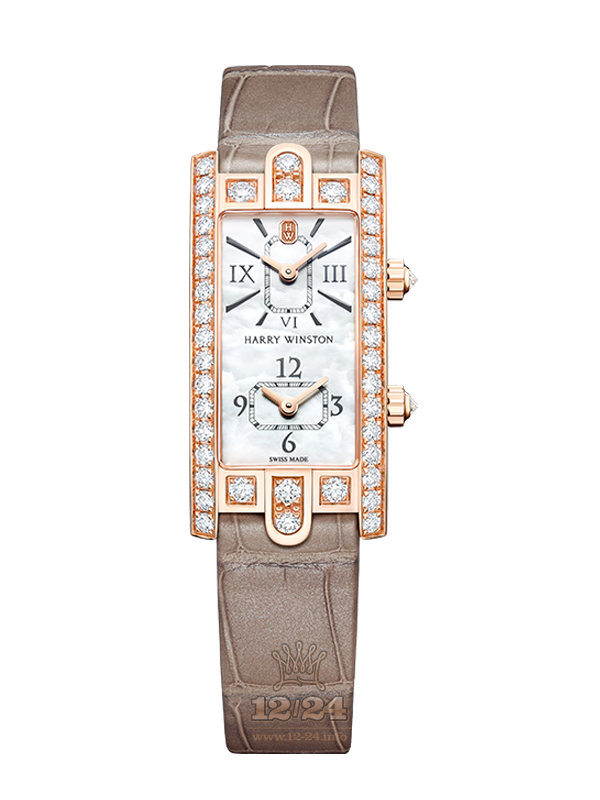 Harry Winston The Avenue Collection Watch AVCQTZ19RR001 19 mm Pink gold Case White Dial