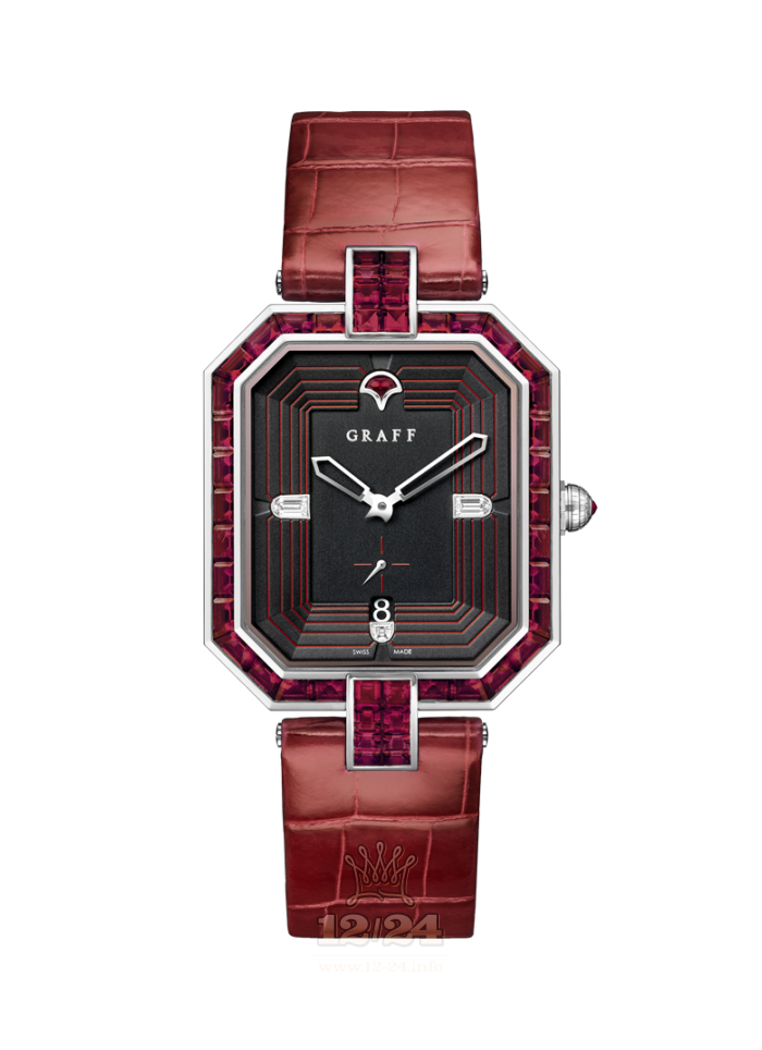 Graff Graff Vendome Watch VDL40WGRL 40 mm White gold Case Black Red Dial