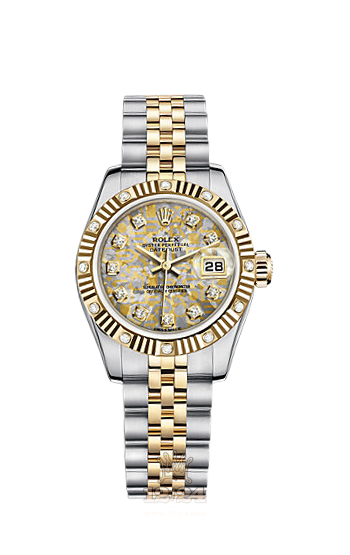 Rolex Lady-Datejust Watch 179313-0100 26 mm Steel / Yellow gold Case Gray Golden Dial