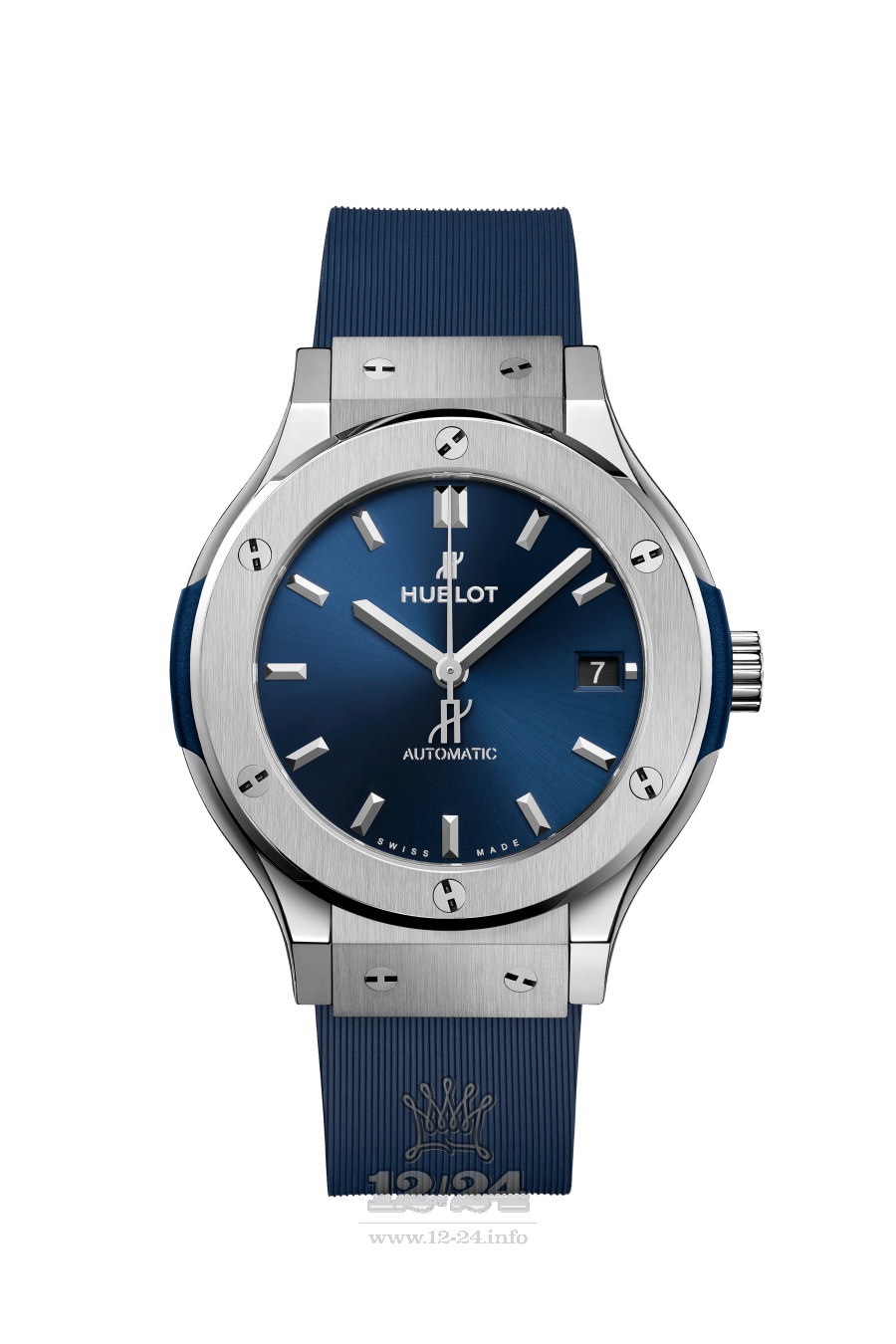 Hublot Classic Fusion Watch 565.NX.7170.RX 38 mm Titanium Case Dark blue Dial