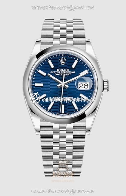 Rolex Datejust Watch 126200-0021 36 mm Stainless steel Case Dark blue Dial