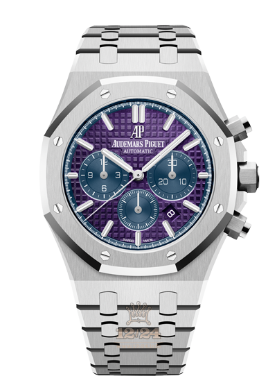Audemars Piguet Royal Oak Watch 26338PT.OO.1220PT.01 41 mm Platinum Case Purple Dial