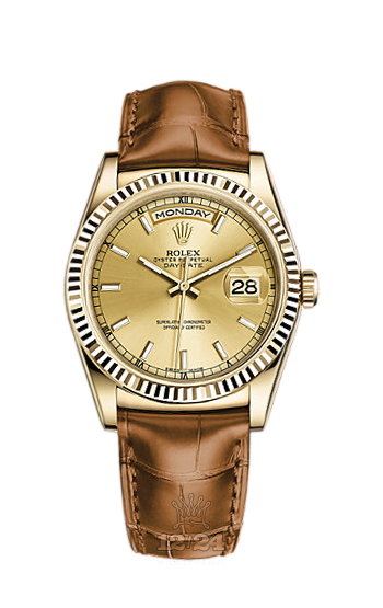 Rolex Day-Date Watch 118138-0073 36 mm Yellow gold Case Golden Dial