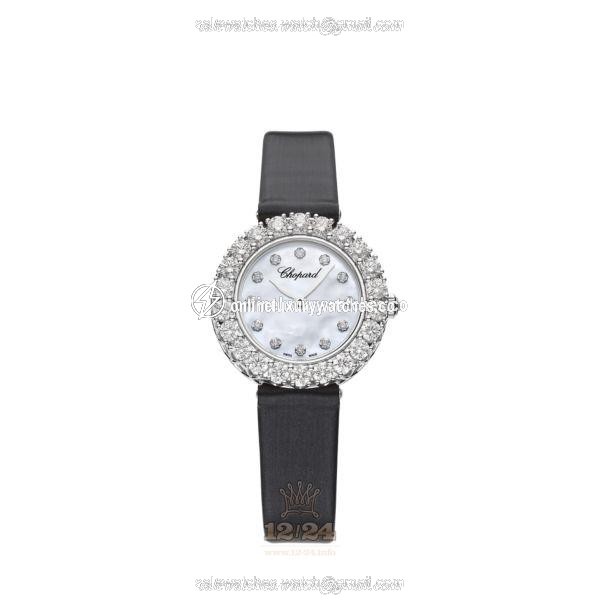 Chopard L Heure du Diamant Watch 13A178-1106 26 mm White gold Case White Dial