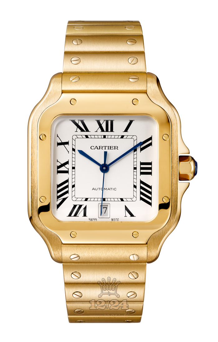 Cartier Santos de Cartier Watch WGSA0009 40 mm Yellow gold Case White Dial