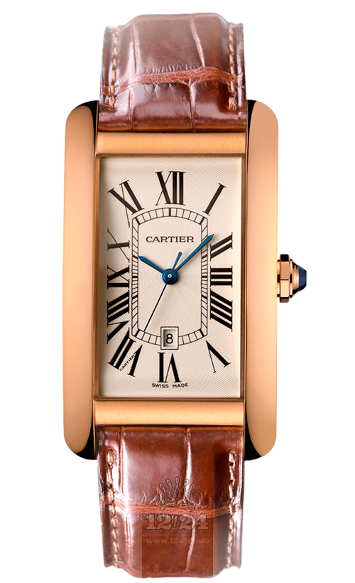 Cartier Tank Watch W2609156 45 mm Pink gold Case Silver Dial
