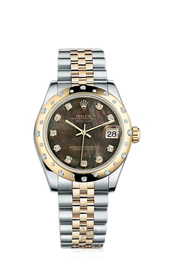 Rolex Lady-Datejust Watch 178343-0010 31 mm Steel / Yellow gold Case Black Dial