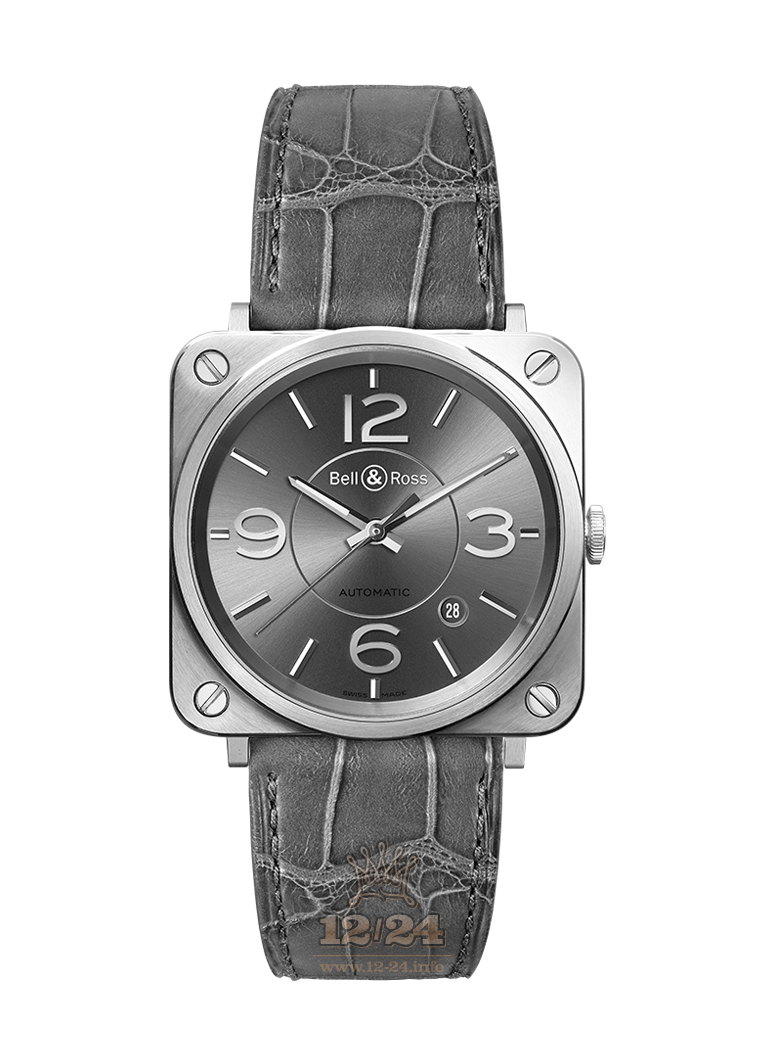 Bell & Ross Instruments Watch BRS92-RU-ST/SCR 41 mm Stainless steel PVD coating Case Gray Dial