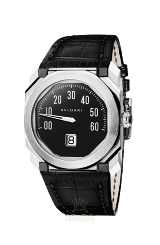 Bvlgari Octo Watch 102336 BGO38BSLR 38 mm Stainless steel Case Black Dial