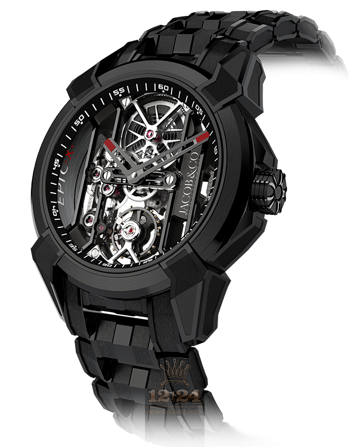 Jacob & Co Gents Collection Watch EX100.21.PS.BW.A21AA 44 mm Titanium DLC coating Case