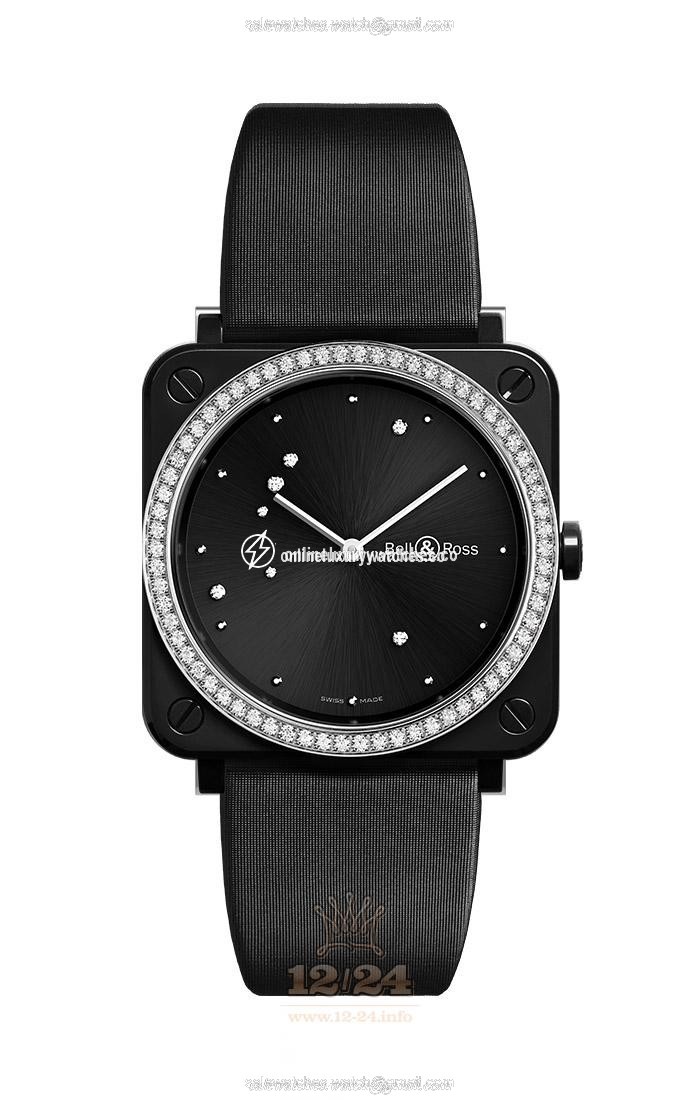 Bell & Ross Instruments Watch BRS-EBL-CE-LGD/SCA Ceramics Case Black Dial
