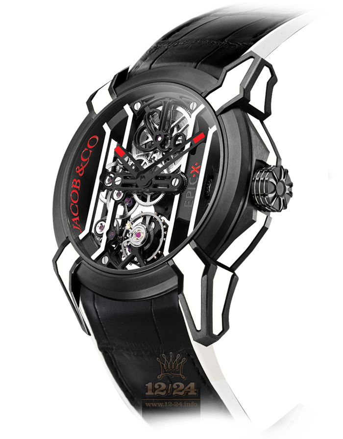 Jacob & Co Gents Collection Watch EX100.21.WR.PY.A 44 mm Titanium DLC coating Case