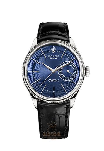 Rolex Cellini Watch 50519-0013 39 mm White gold Case Dark blue Dial