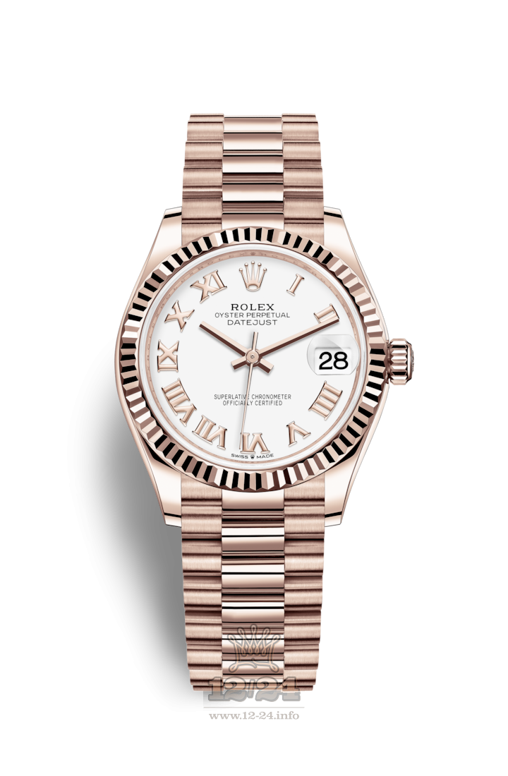 Rolex Datejust Watch 278275-0019 31 mm Pink gold Case White Dial