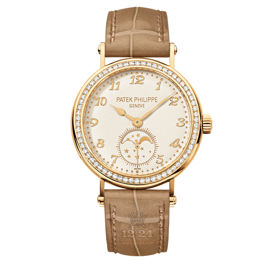 Patek Philippe Complications Watch 7121J-001 33 mm Yellow gold Case White Beige Dial