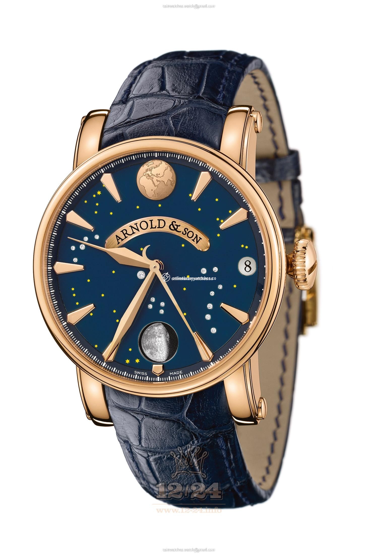Arnold Son Royal Collection Watch 1TMAP.U05A.C42B Pink gold Case Dark blue Dial