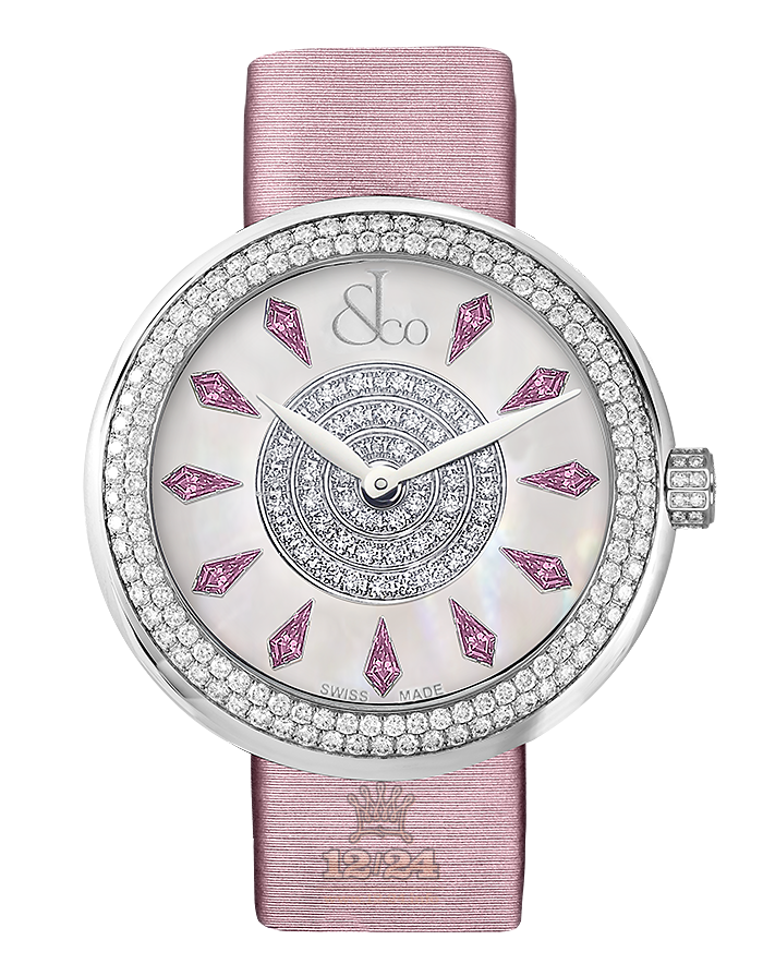Jacob & Co Ladies Collection Watch 210.030.10.RT.KC.3NS 44 mm Stainless steel Case White Dial