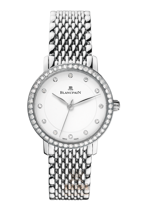 Blancpain Women Watch 6102-4628A-MMB 29 mm Stainless steel Case White Dial