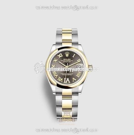 Rolex Datejust Watch 278243-0017 31 mm Stainless steel Yellow gold Case Gray Dial