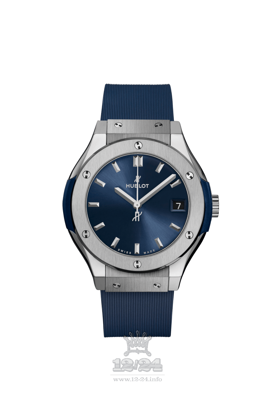 Hublot Classic Fusion Watch 581.NX.7170.RX 33 mm Titanium Case Dark blue Dial