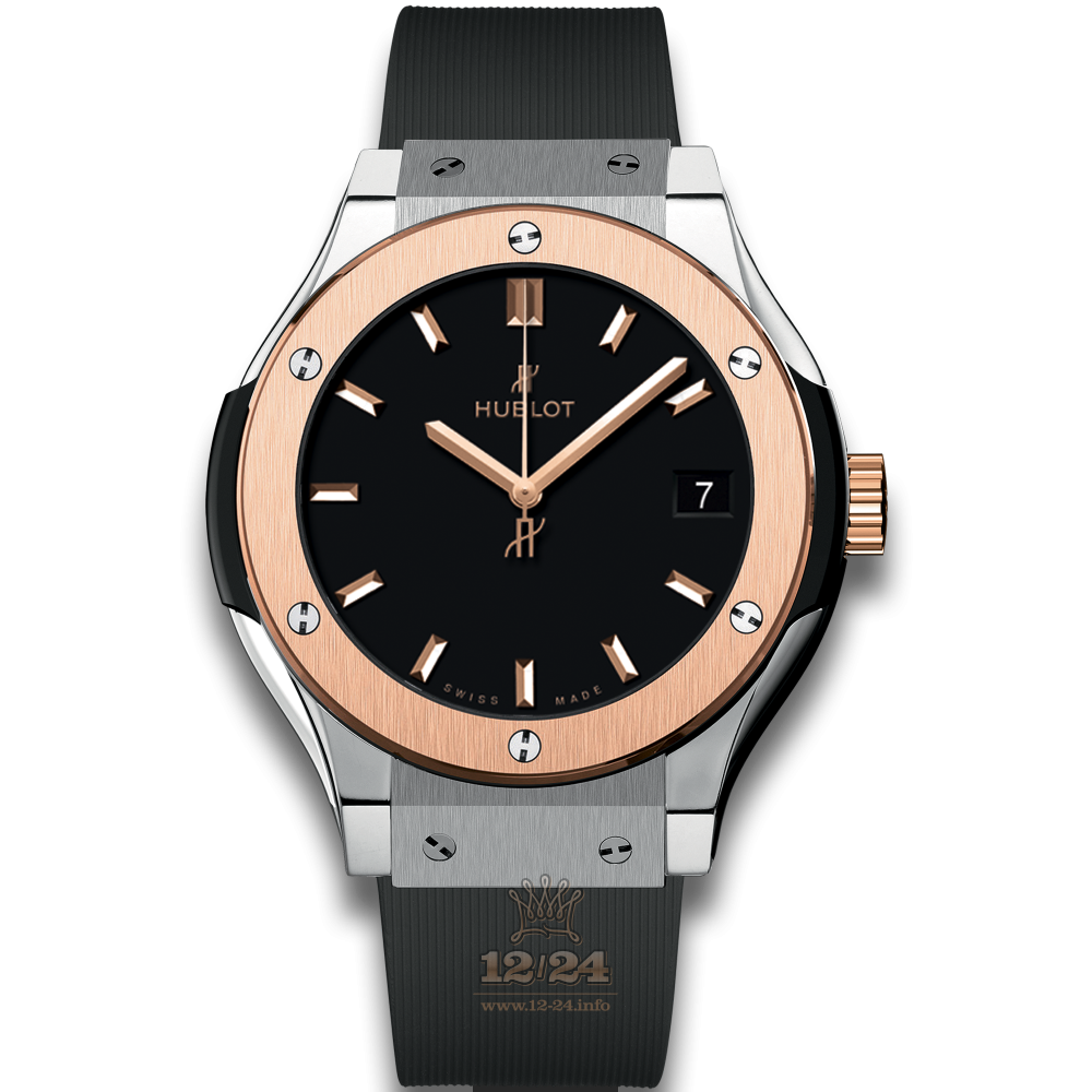 Hublot Classic Fusion Watch 581.NO.1181.RX 33 mm Red gold Titanium Case Black Dial