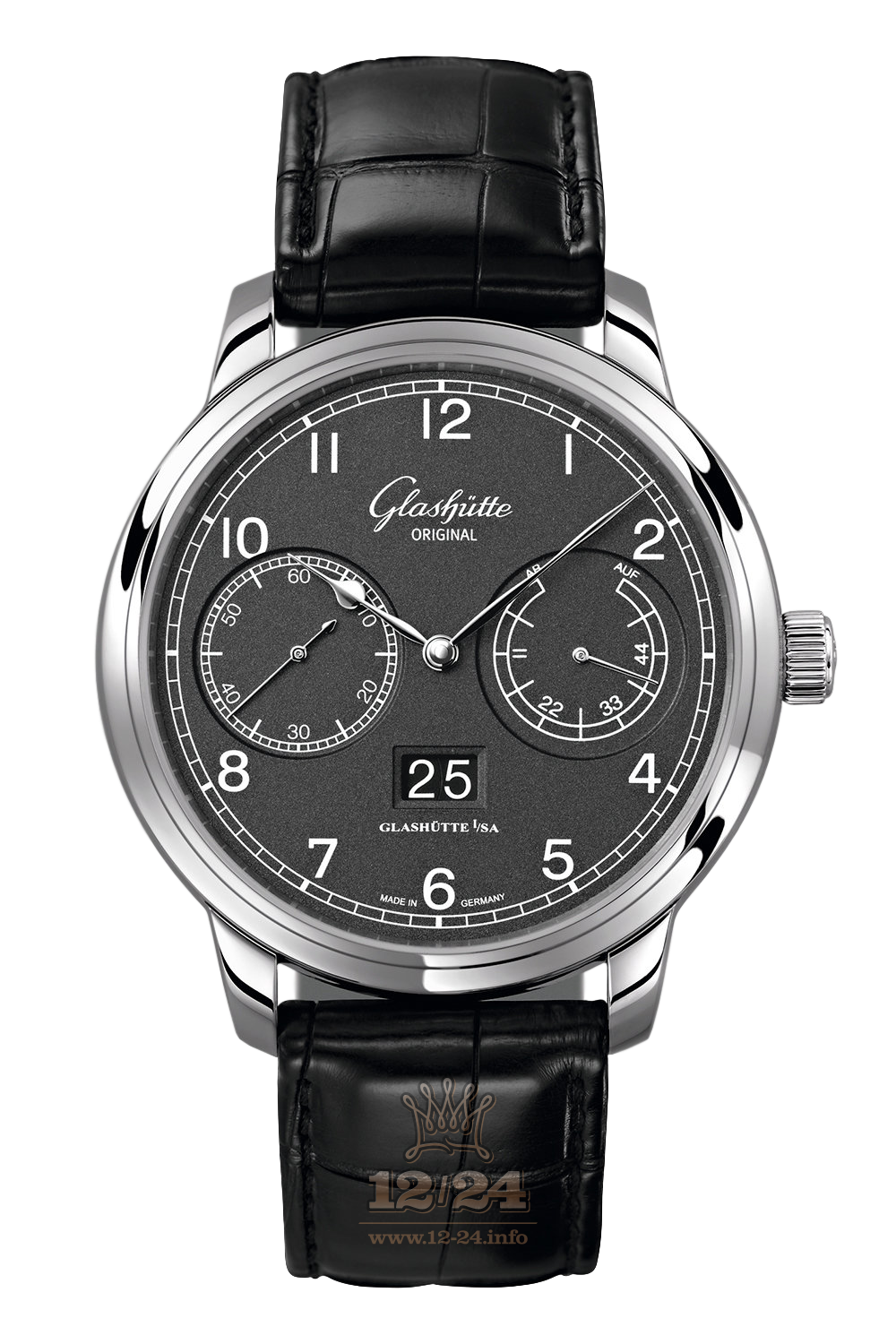Glashutte Senator Watch 100-14-02-02-50 44 mm Stainless steel Case Gray Dial
