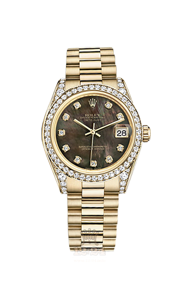 Rolex Datejust Watch 178158-0051 31 mm Yellow gold Case Black Dial