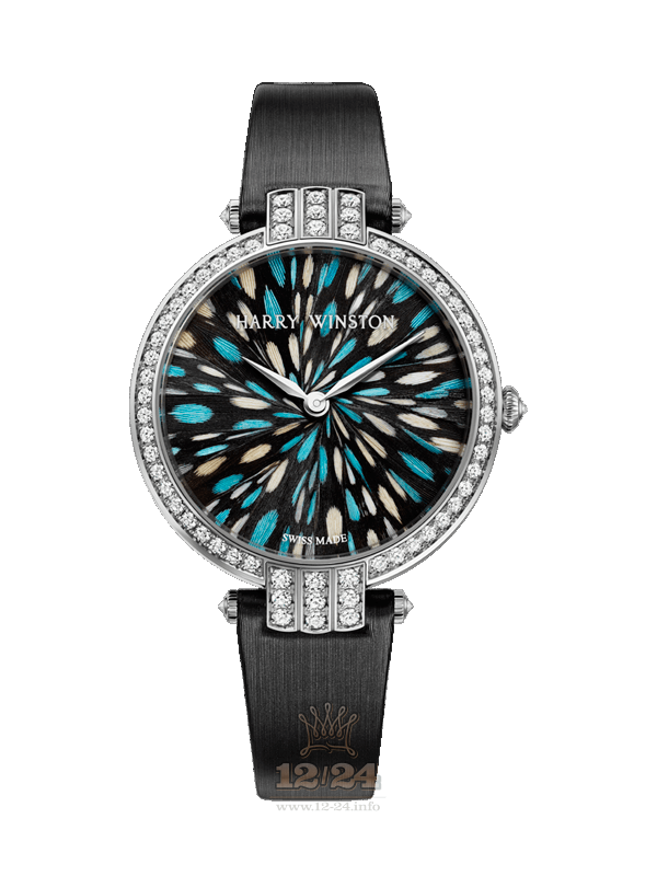 Harry Winston The Premier Collection Watch PRNQHM36WW011 36 mm White gold Case White Black Blue Dial