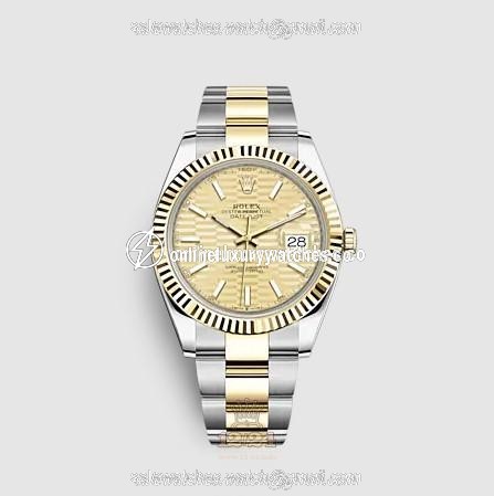 Rolex Datejust Watch 126333-0021 41 mm Stainless steel Yellow gold Case Yellow Dial