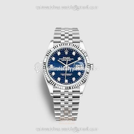 Rolex Datejust Watch 126234-0057 36 mm Stainless steel White gold Case Dark blue Dial