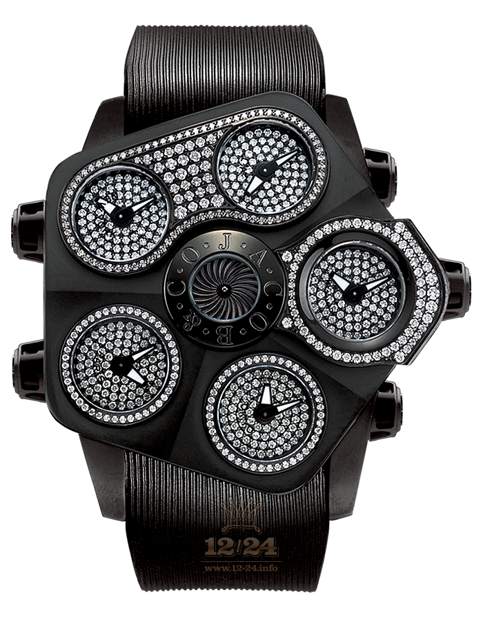 Jacob & Co Iconic Collection Watch GR5-36 47 mm Stainless steel PVD coating Case Silver Dial