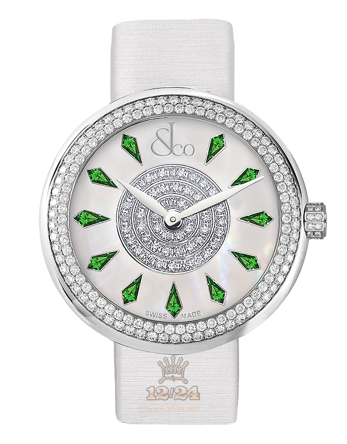 Jacob & Co Ladies Collection Watch 210.030.10.RT.KD.3NS 44 mm Stainless steel Case White Dial
