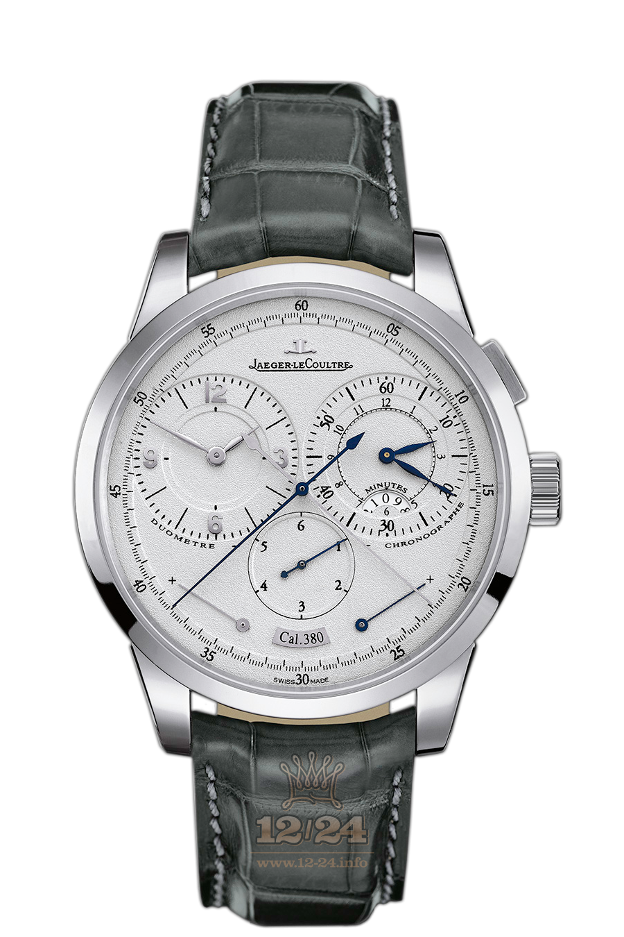Jaeger-LeCoultre Duometre Watch 6016490 42 mm Platinum Case Gray Silver Dial