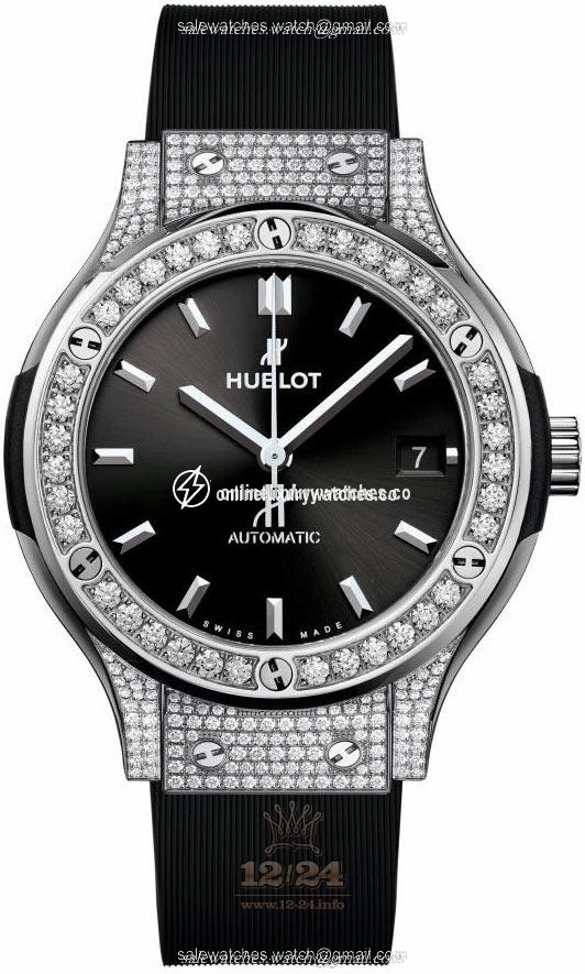 Hublot Classic Fusion Watch 565.NX.1470.RX.1604 38 mm Titanium Case Black Dial