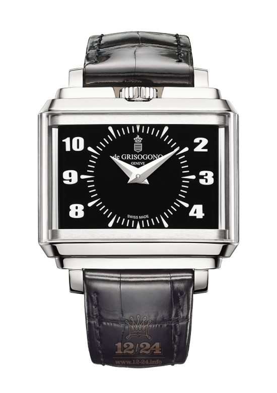 de Grisogono New Retro Watch NR-N04 White gold Case Black Dial