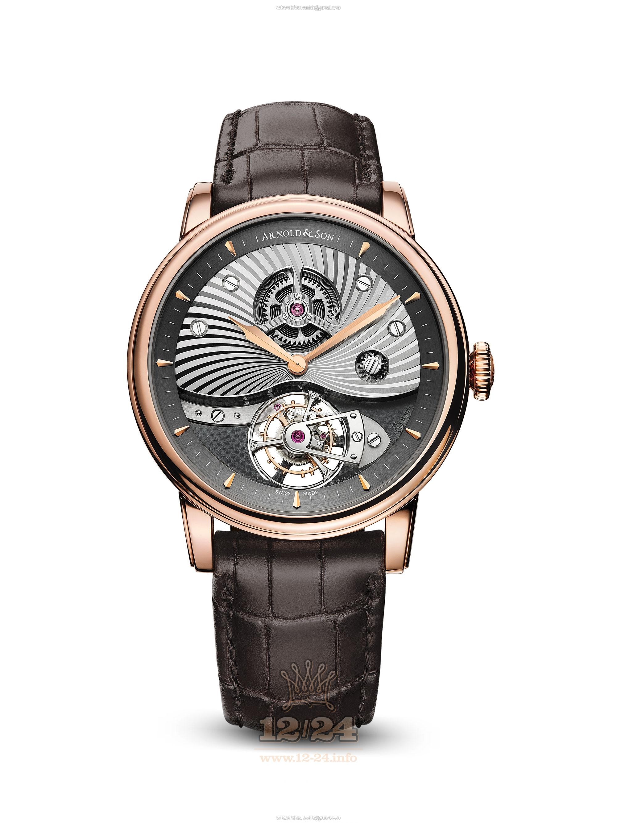 Arnold Son Royal Collection Watch 1SJAR.G01A.C112A 44 mm Red gold Case Black Silver Dial