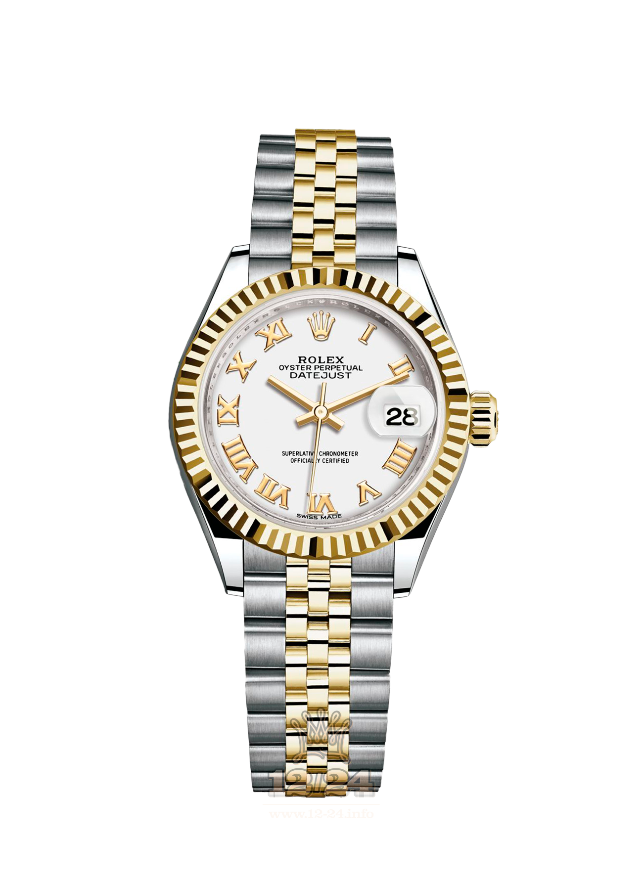 Rolex Datejust Watch 279173-0023 28 mm Steel / Yellow gold Case White Dial