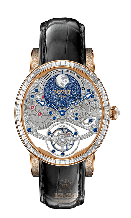 Bovet Dimier Watch R90001-SB1C234 41 mm Pink gold Case Silver Dark blue Dial