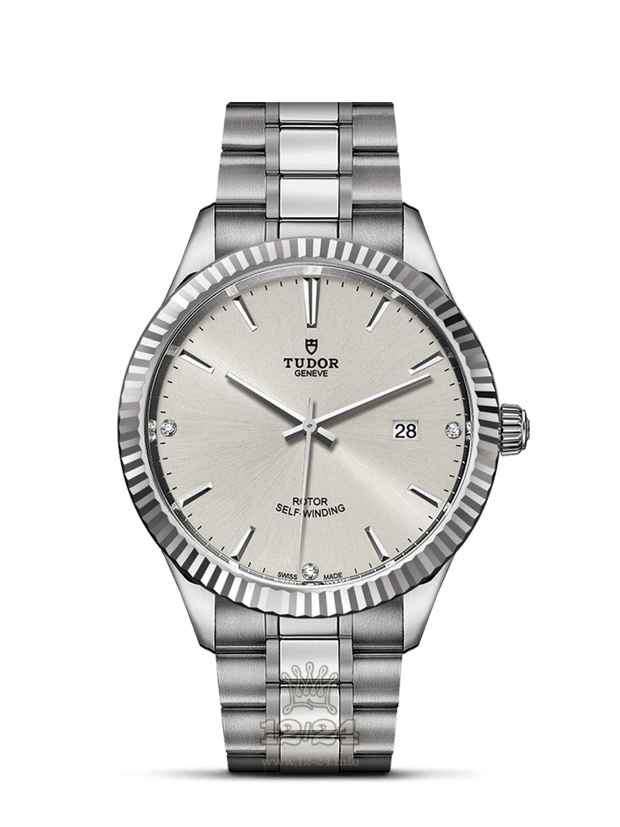 Tudor Style Watch M12710-0007 41 mm Stainless steel Case Gray Silver Dial