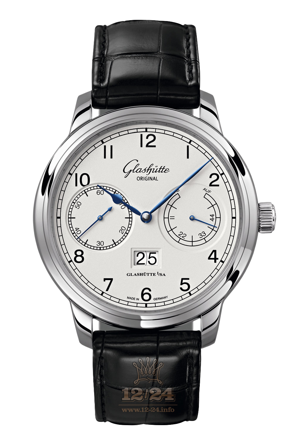 Glashutte Senator Watch 100-14-05-02-50 44 mm Stainless steel Case Silver Dial