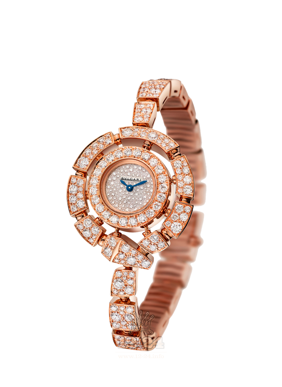 Bvlgari Serpenti Watch 102673 SPP30D2CGD2C 30 mm Pink gold Case Silver Dial