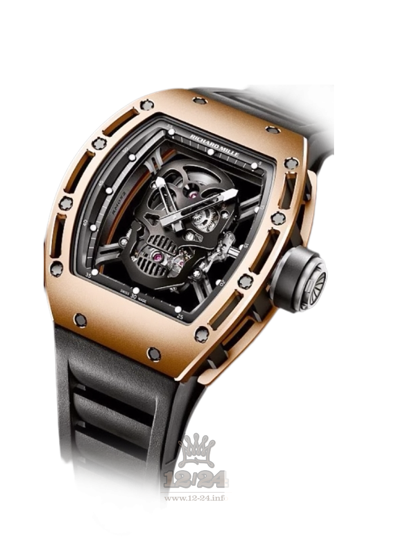 Richard Mille Limited Editions Watch RM 052 Skull Gold 43 mm Pink gold Titanium Case
