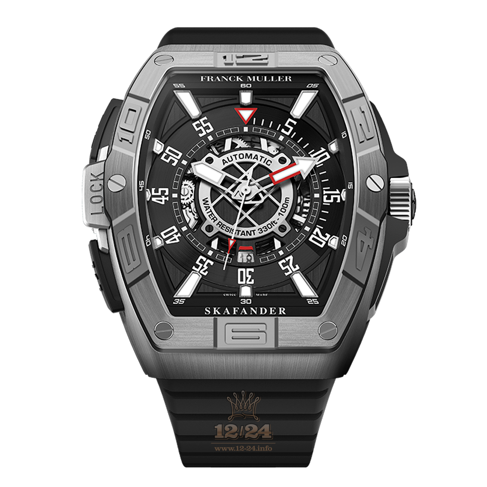 Franck Muller Skafander Watch SKF 46 DV SC DT ACBR AC AC 44 mm Stainless steel Case Black Dial