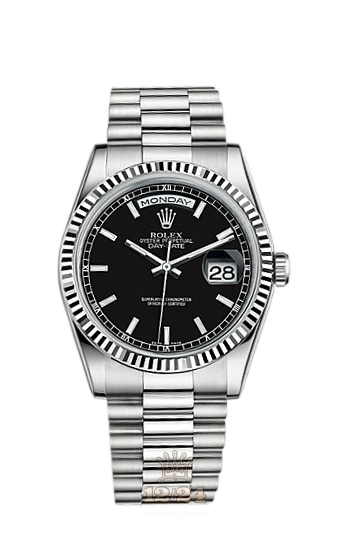 Rolex Day-Date Watch 118239-0090 36 mm White gold Case Black Dial