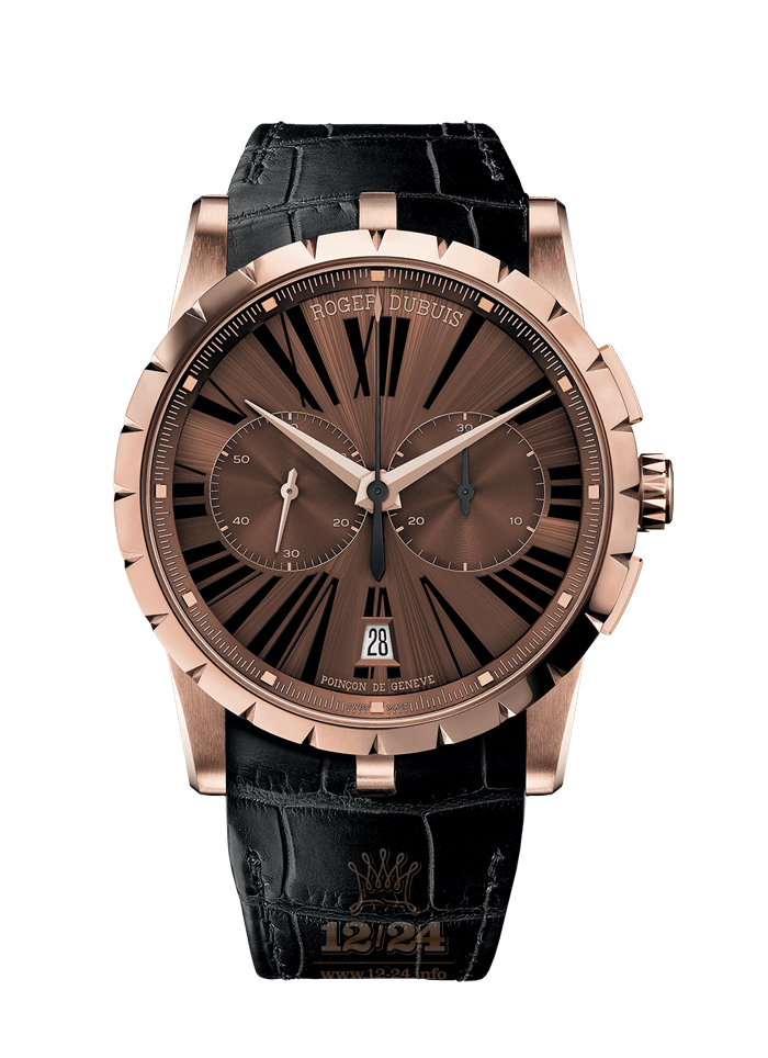 Roger Dubuis Excalibur Watch RDDBEX0391 42 mm Pink gold Case Brown (chocolate) Dial