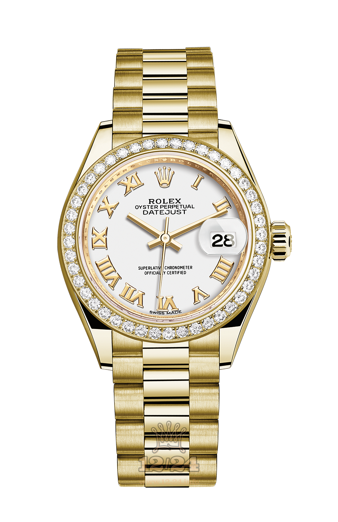 Rolex Datejust Watch 279138rbr-0031 28 mm Yellow gold Case White Dial