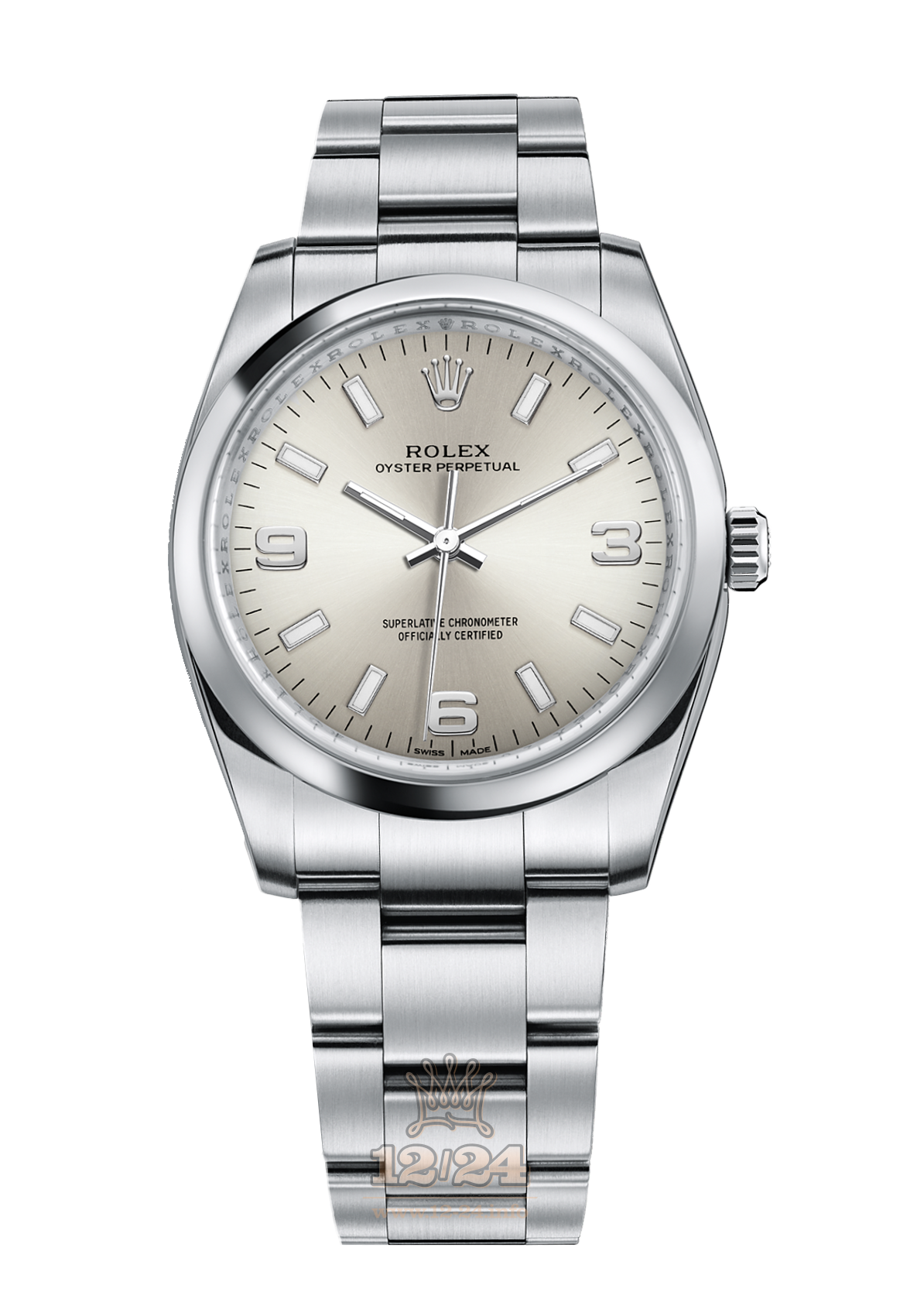 Rolex Oyster Perpetual Watch 114200-0019 34 mm Stainless steel Case Silver Dial