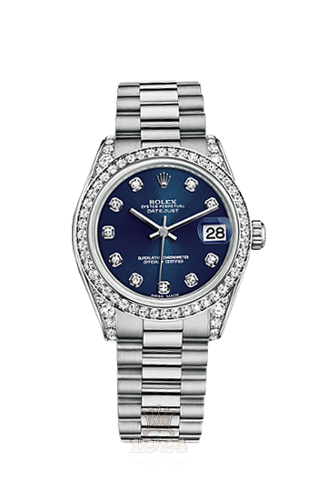 Rolex Datejust Watch 178159-0020 31 mm White gold Case Dark blue Dial